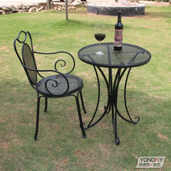 优诺凯 欧式铁艺桌椅套装组合休闲户外桌子椅子成套餐桌特价