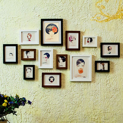 右手边 实木照片墙创意13相框墙组合相片墙卧室儿童温馨款13b1