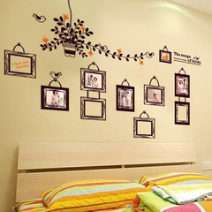 卧室客厅创意可移除墙贴纸温馨浪漫房间墙壁贴画照片框墙贴