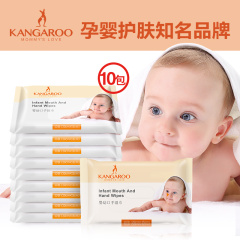 婴幼口湿巾10抽*10包宝宝湿巾婴儿润肤湿巾新生儿bb湿巾