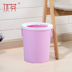 优芬创意欧式卫生间大号垃圾桶纸篓圆形家用客厅厨房无盖垃圾桶
