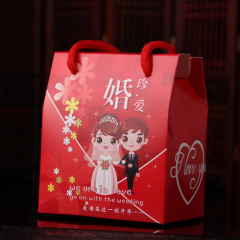 蔓琪丝 喜糖盒子创意2015婚礼糖盒纸盒婚庆手提袋结婚喜糖袋