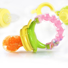 宝宝辅食器工具儿童吃水果蔬菜奶嘴牙胶婴儿磨牙棒训练器咬咬袋乐