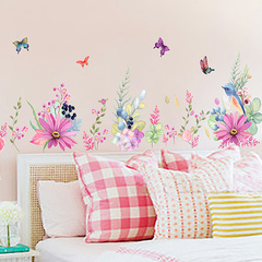 客厅沙发背景墙壁温馨卧室床头房间装饰品墙纸贴画田园花卉墙贴纸