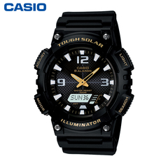卡西欧 AQ-S810W/S810WC运动防水石英男表数字双显夜光时尚手表