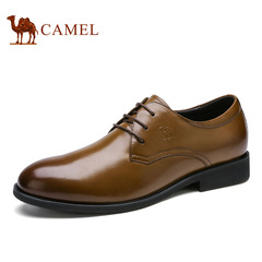 Camel/骆驼商务正装皮鞋真皮男士英伦尖头鞋子头层牛皮系带男鞋