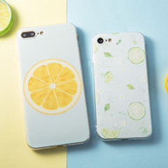 iphone7手机壳苹果7plus透明软壳七手机套浮雕保护套大柠檬潮6s5s