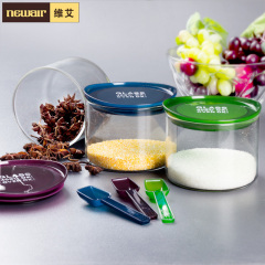 维艾晶彩系列调料盒罐套装高硼硅玻璃密封调味罐盒盐罐厨房用品