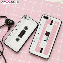 citycase iphone7plus手机壳创意苹果7潮牌带挂绳新款情侣男女款