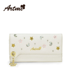 Artmi2016夏季新款 甜美森系钱包珠绣时尚潮流可爱长款钱包手拿包