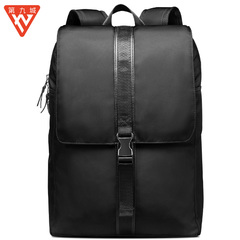 V．NINE双肩包时尚学生书包男女通用商务电脑包休闲韩版旅行背包