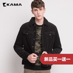 卡玛KAMA 2016冬季新款美式加厚短款翻领棉衣棉服男外套 2416705
