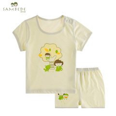 三木比迪 宝宝短袖短裤套装婴儿纯棉内衣 儿童内衣短袖套装夏季
