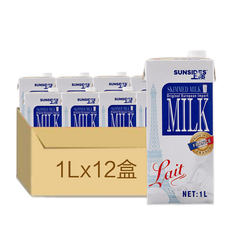 法国上质脱脂纯牛奶1L*12