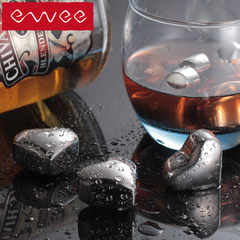 德国ewee 不锈钢速冻冰粒威士忌速冻冰块情人礼物实用心形型