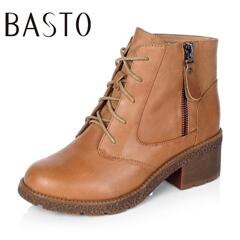 BASTO/百思图冬季专柜同款牛皮女靴15X25DD5
