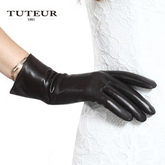 TUTEUR/图特皮手套女士秋冬长款羊皮手套保暖时尚真皮手套5100