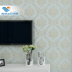 北台欧式电视背景墙壁纸AB版3d立体无纺布壁纸温馨卧室客厅墙纸