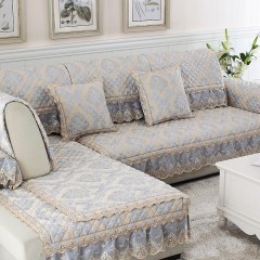 简约现代四季通用雪尼尔沙发垫布艺欧式客厅防滑组合沙发套罩定做