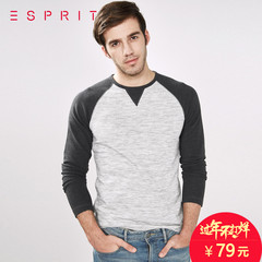ESPRIT男士2016冬时尚圆领长袖款T恤-096EE2K020