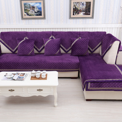 新款法兰绒沙发坐垫 欧式沙发罩现代时尚沙发巾沙发套防滑座垫