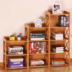 书柜书架简易学生实木书架桌上置物架组合现代简约儿童小书架落地