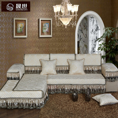 雪尼尔3D立体绣花沙发垫欧式布艺时尚四季防滑皮沙发沙发巾沙发罩