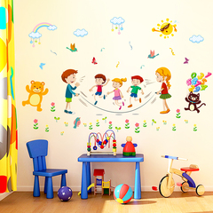 儿童房壁纸宝宝装饰宿舍墙纸贴画墙贴自粘卧室幼儿园布置贴可移除