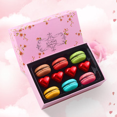 如此爱法式甜品零食糕点马卡龙 巧克力6枚礼盒装 生日礼物