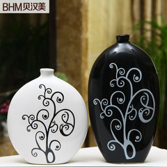 家居饰品陶瓷工艺摆件新房装饰花瓶现代简约花器创意花瓶默然花瓶