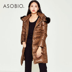 ASOBIO 2016冬季新款女装 时尚修身中长款女式羽绒服 4543475039
