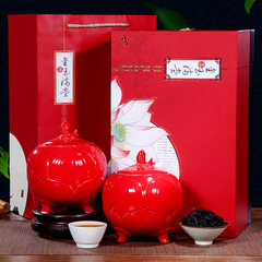 润虎 武夷大红袍乌龙茶茶叶武夷岩茶瓷罐过年送礼年货礼盒装200克