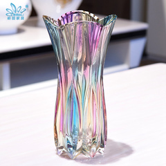 欧式创意客厅透明玻璃瓶插花摆件富贵竹干花装饰花瓶大小水培花器