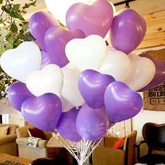 12寸3.2克心形气球七夕爱心气球生日派对气球婚房装饰气球加厚球