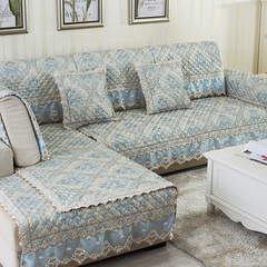 四季欧式沙发垫奢华亚麻布艺防滑组合皮沙发套沙发巾沙发坐垫子冬