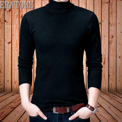 冬季高领男毛衣针织衫韩版修身加厚青年男士套头衫毛线衫学生外套