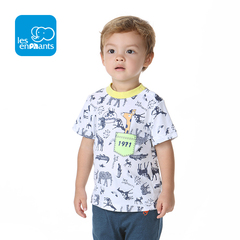 丽婴房童装 热带雨林系列男童动物卡通短袖T恤宝宝短袖T恤 夏