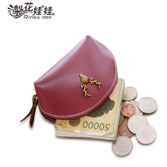 梨花娃娃女士小钱包零钱包女迷你可爱韩版国小清新复古拉链硬币包
