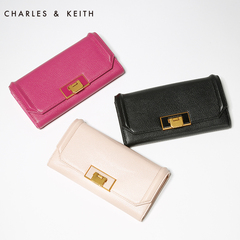 CHARLES&KEITH 长款钱包 CK2-10770029 女包 搭扣钱包卡包