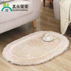 圆形卧室床边地毯可爱长毛绒床前毯客厅茶几室内纯色欧式小地毯