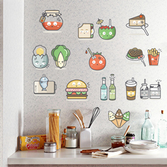 创意厨房冰箱贴笔记本杯子随意贴画卡通儿童房装饰自粘可爱墙贴纸