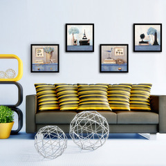简单派客厅装饰画现代壁画挂画餐厅海报沙发背景墙三联画组合画框