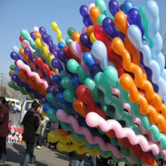 活动喜庆气球 生日派对宴会长条螺旋气球 螺丝气球 加厚麻花气球