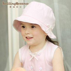 夏天1-2-4岁女宝宝女童太阳渔夫帽婴儿春秋太阳帽夏季儿童遮阳帽