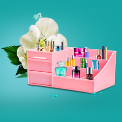 新款加厚塑料防水抽屉式化妆品收纳盒 创意桌面收纳盒 整理箱大号