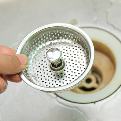 厨房水池配件过滤提篮 菜盆塞子不锈钢水槽盖子洗碗盆下水器塞头