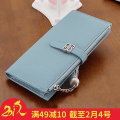 APP BLOG日韩版新款女长款钱包简约轻薄复古女士钱包手拿包手机包