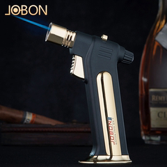 jobon中邦充气防风打火机创意蓝焰直冲雪茄打火机金属点烟器正品