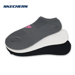 Skechers斯凯奇女款纯色简约船袜 透气运动袜S101720-080/AST