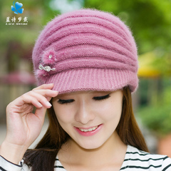 韩版潮保暖帽子女冬季帽时尚毛线帽针织鸭舌帽冬天可爱时尚潮冬帽